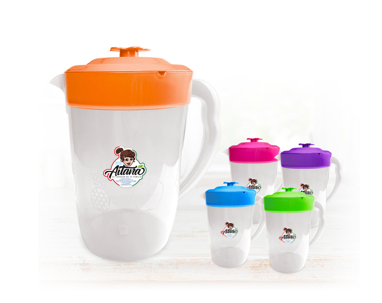 Jarra de 2.5 Lts. frutitas traslúcida