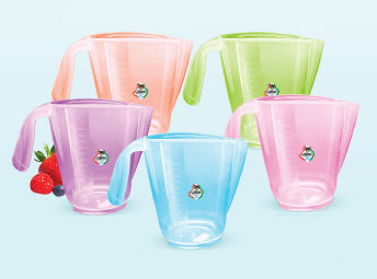 Jarra medidora colores traslúcido de 1 Lt. Ml.