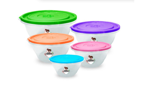 Tupper flor traslúcido redondo de 60 Ml.