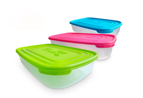 Tupper fresh rectangular traslúcido de 3000 Ml.