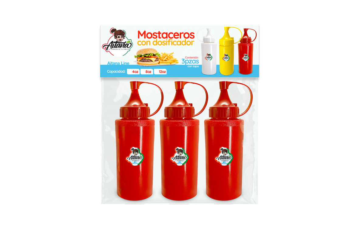 Mostacero de 12 Oz. bolsa con 3 pzas.