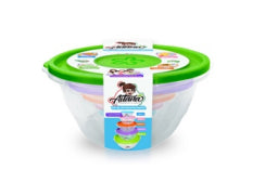 Juego de tupper 120 Ml, 250 Ml, 650 Ml, 1400 Ml y 2500 Ml.