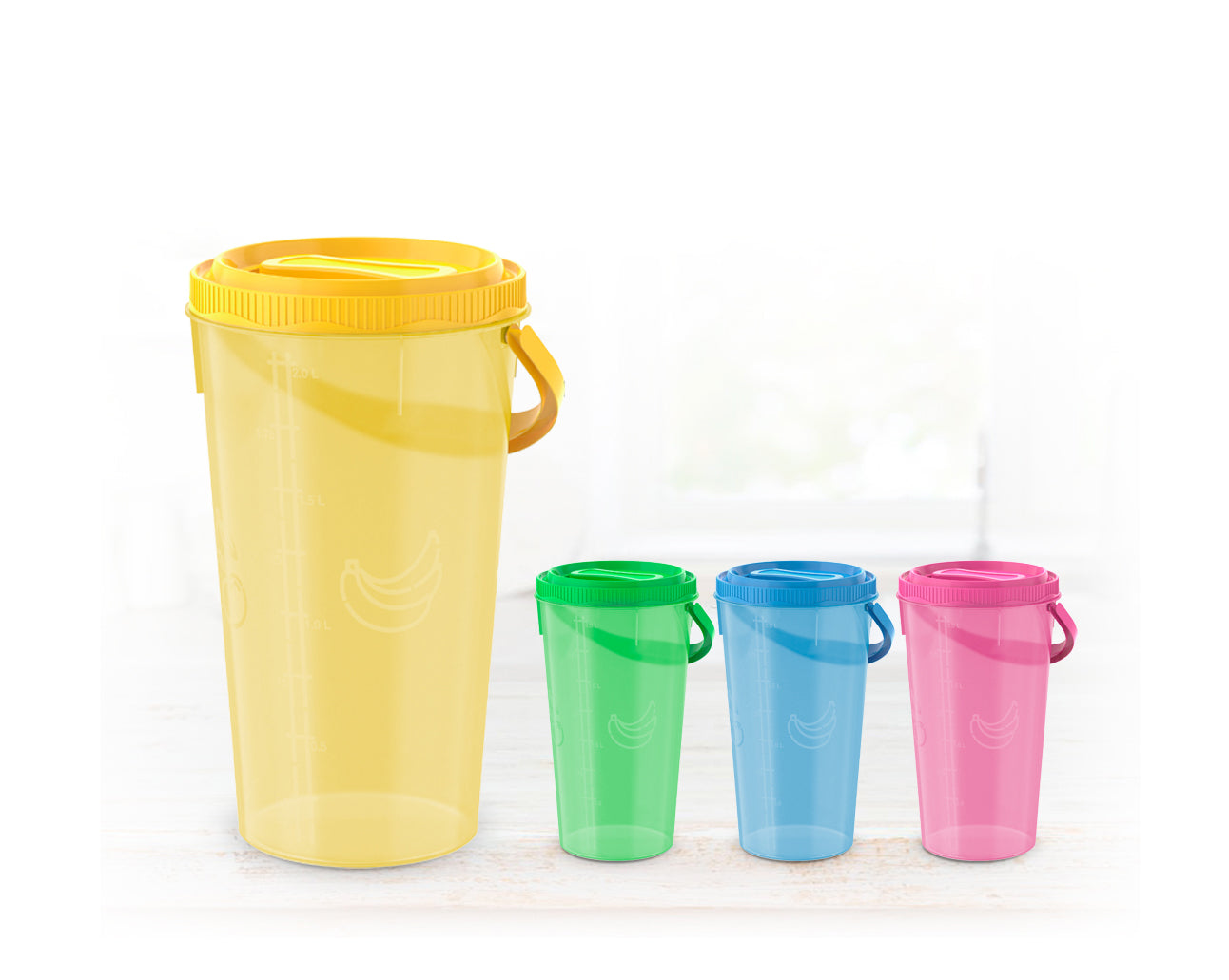 Bote juguero de 2.25 Lt. color