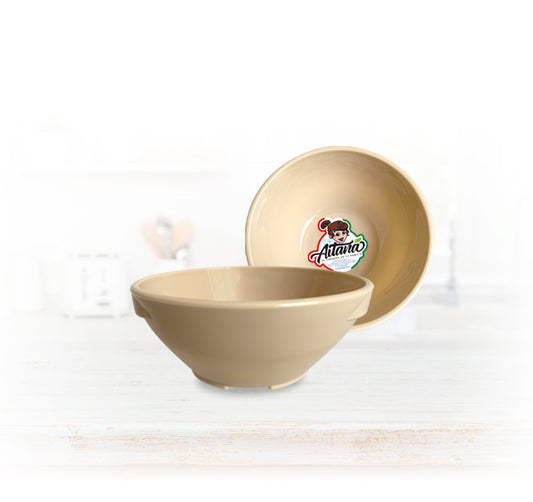 Plato consomé grueso beige