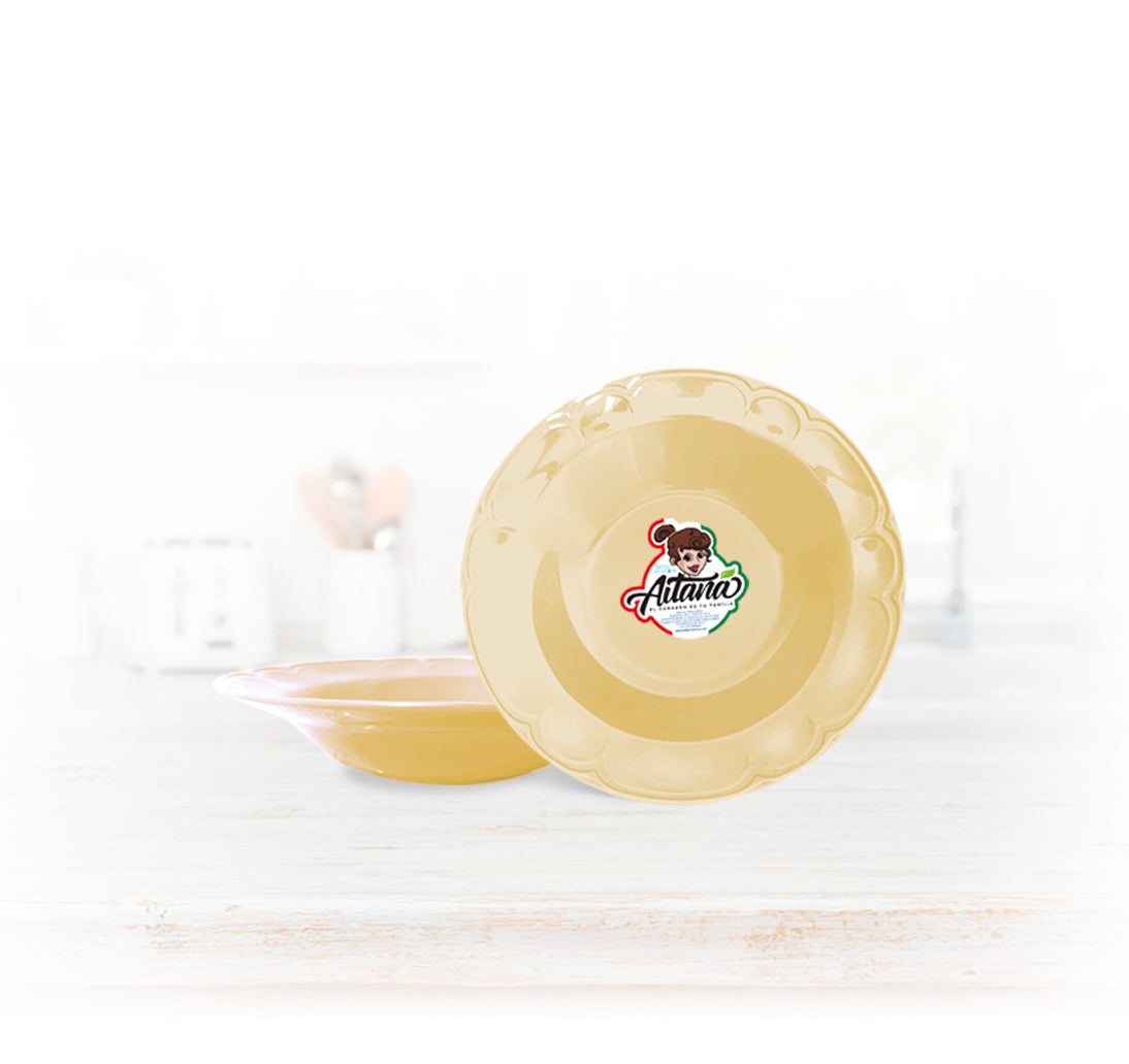 Plato sopero grande beige